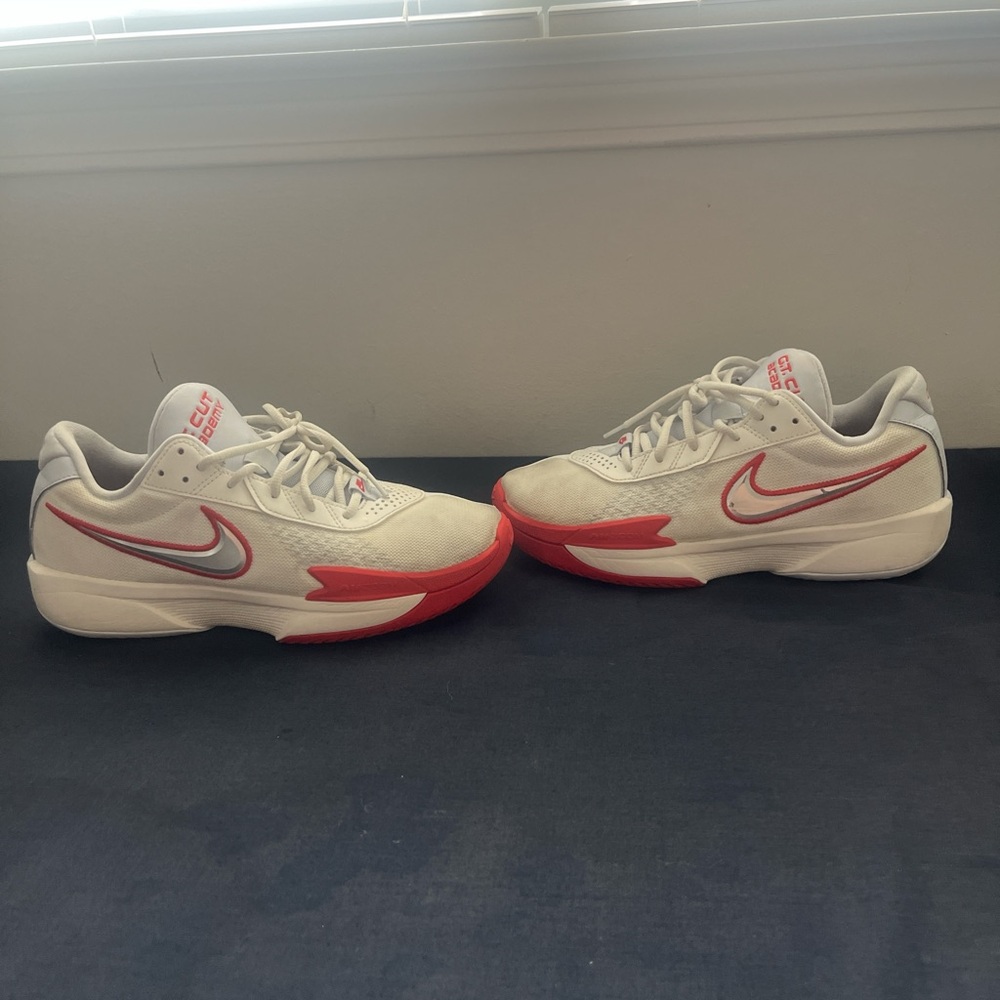 Nike Kids White and Red Athletic Sneakers